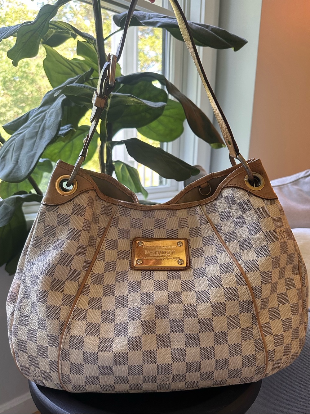 Louis Vuitton Damier Azur🤍 Canvas Galliera Shoulder Bag- 2008 ⭐️ Preloved